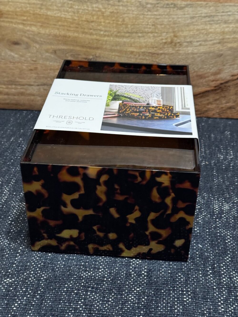 Threshold™ Multi-Function Stacking Drawers Beauty Organizer, Animal Print - Picture 8 of 16
